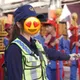 青山宮遶境電眼女警神顏曝光！網嗨：1張圖看了10分鐘
