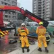 影/台中七期工地墜樓意外　工人骨折吐血吊掛救援