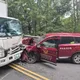 北宜公路消防勘災車對撞大貨車 車頭全毀2駕駛輕傷