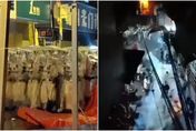 【影】群眾扔瓶、警擲催淚彈！傳廣州海珠區爆反封控抗議　激烈衝突現場疑曝光