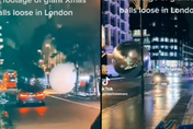 巨大聖誕裝飾球於倫敦馬路上「狂奔」！ 險釀交通意外發生