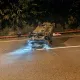 台62線萬瑞快速道夜間車禍　貨櫃車碰撞、轎車烏龜翻