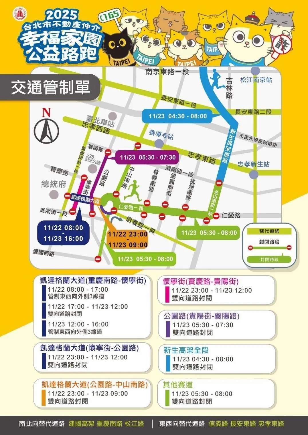 北市「公益路跑」週日登場　警交管路段、時間一次看