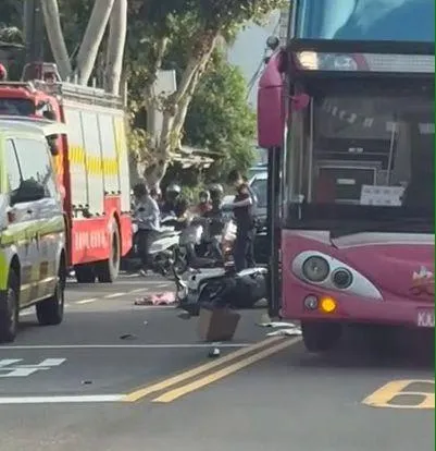 車禍現場。(圖/記者爆料網南部版群組)