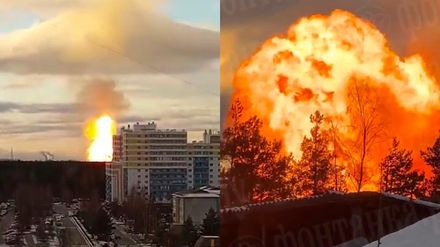 【影】驚悚畫面曝！天然氣管線大爆炸　俄羅斯天空驚現「超完整蕈狀雲」