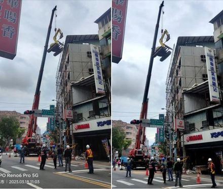 狂！「吊車抓小山貓」放公寓5樓頂　網曝：這樣施工最安全