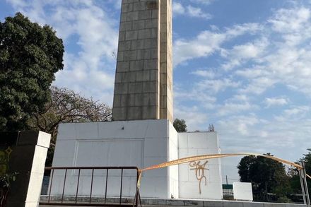 又是屁孩！台南歷史建物「忠靈塔」遭塗鴉、休學男幹的　警：可處200萬