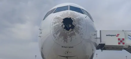 高空驚魂！達美航空米蘭上空遇冰雹機身被砸出數個洞　緊急改降羅馬