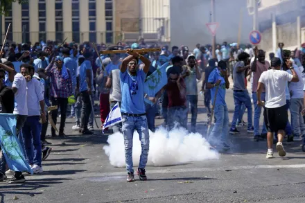 影/以色列「厄立垂亞日」慶祝活動變調　大規模暴力衝突逾百人受傷