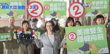 影/蕭美琴稱「2號代表勝利」！民進黨二度輸給2號馬英九
