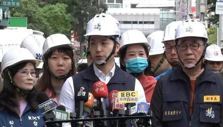 蔣萬安再視察慶城街塌陷現場　預計中午12點完成回填作業