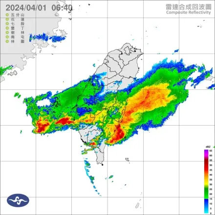 雷雨胞壟罩！　鄭明典：雨帶還在台灣上空，還有雷陣雨機率