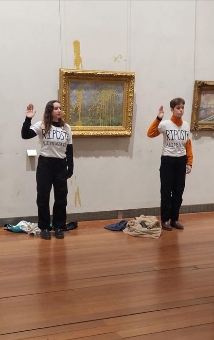 繼蒙娜麗莎後又有名畫遭殃　法美術館莫內作品遭激進環團「潑湯汁」
