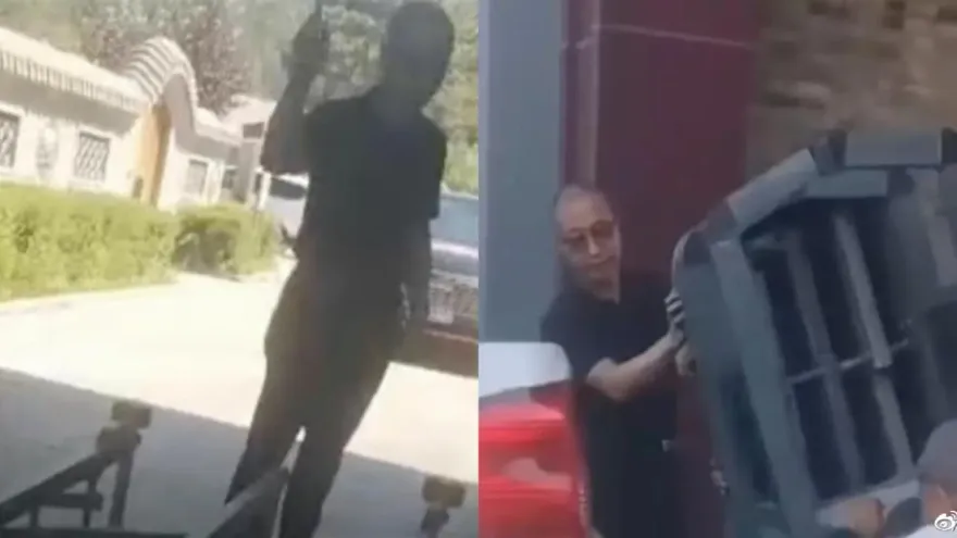 影/耍特權？開車到長城景區強拆消防門　陸國企董座怒斥：管到我頭上了