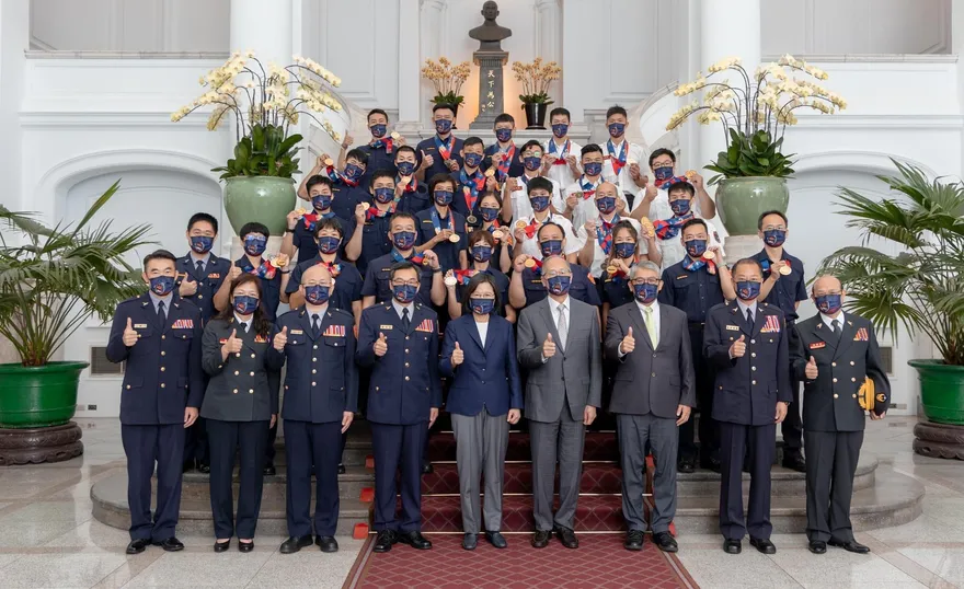 為國爭光！「第19屆世界警消運動會」奪佳績　總統今接見代表團