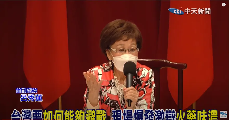 影/呂秀蓮談「台灣如何避戰」和現場民眾激辯　前外交官嘆：蔡英文把國家認同搞混淆