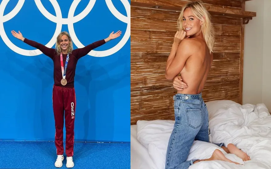 丹麥雪乳泳后喊退休　新刺青深陷雙峰　這位置也太害羞