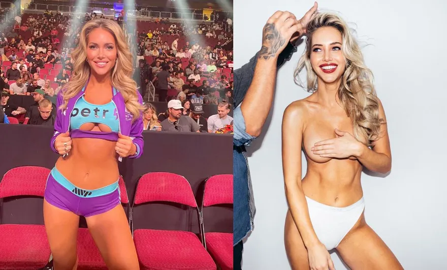 【影】最甜美NBA粉絲是她！再登擂台當舉牌女　網紅羅根保羅也超哈
