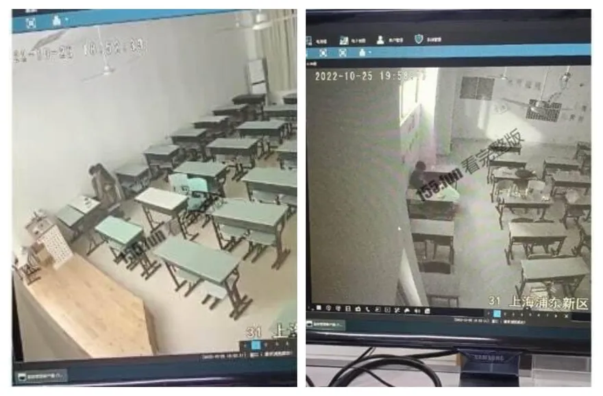 學生情侶口動激戰！警衛「上帝視角」嗨翻狂喊：臥草　教室淪砲場全直擊