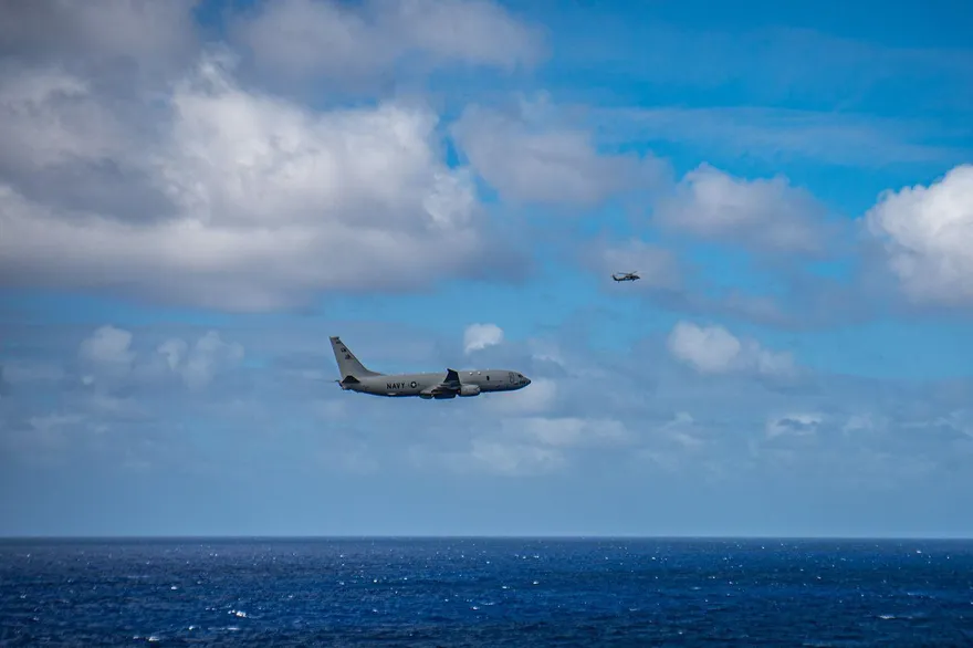 美P-8A巡邏機從北往南穿越台灣海峽　我國軍全程掌握相關動態
