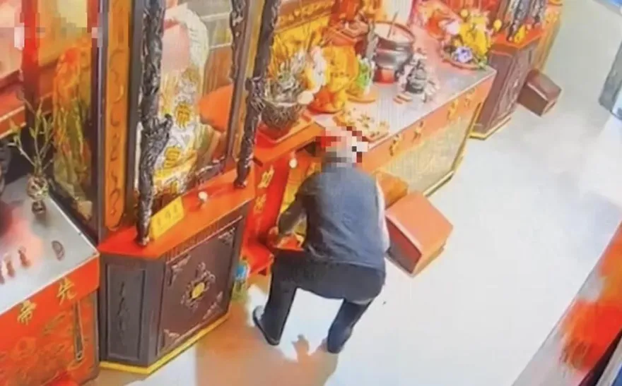 闖三重先帝宮偷走香油錢　警1小時內速逮鐵馬男