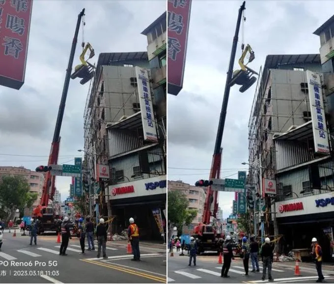 狂！「吊車抓小山貓」放公寓5樓頂　網曝：這樣施工最安全