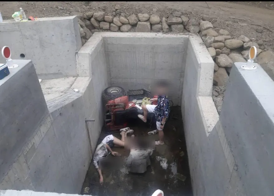 影/屏東沙灘車自摔！重心不穩跌進排水溝　2妙齡女全身擦傷送醫無大礙