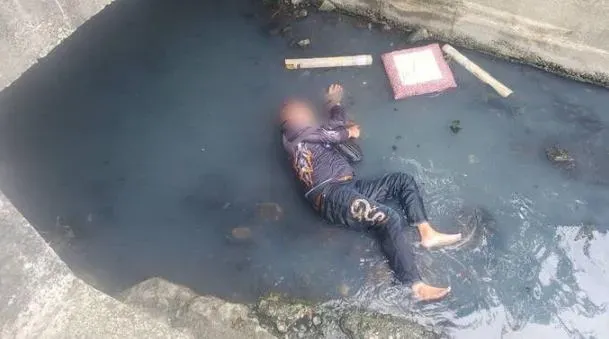 彰化酒駕自撞摔入大排！繼續睡　警消下水叫醒他、命大僅腿斷