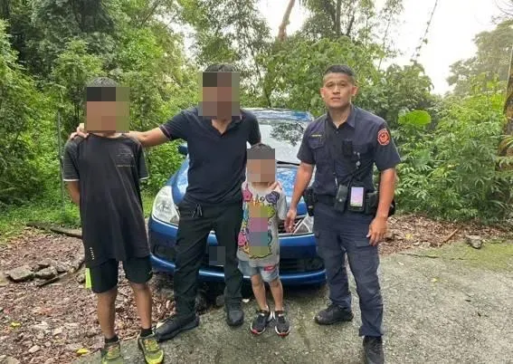 台中慈父帶2子健行！遇大雷雨刁車又扭傷　機靈兒子報警搬救兵