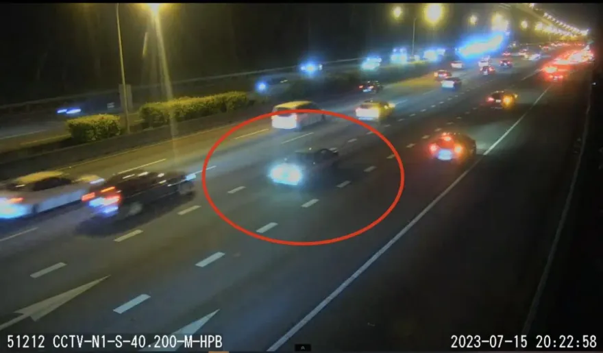 影/一路向北！男子國道逆向撞3車　紅斑馬急赴攔截開罰