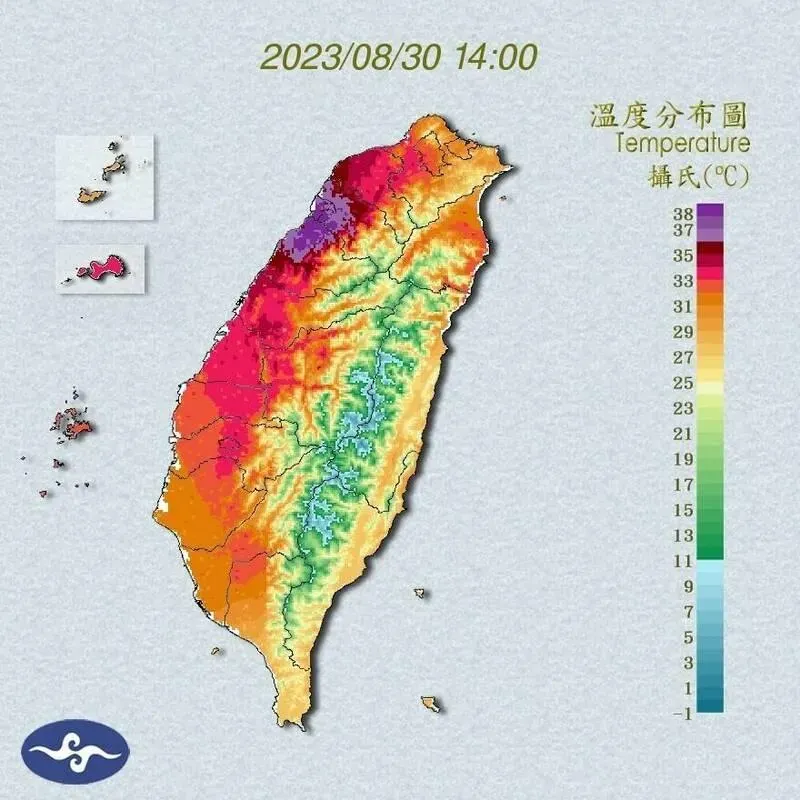 熱爆！苗栗頭份狂飆40.5℃　受蘇拉影響12縣市亮高溫燈號