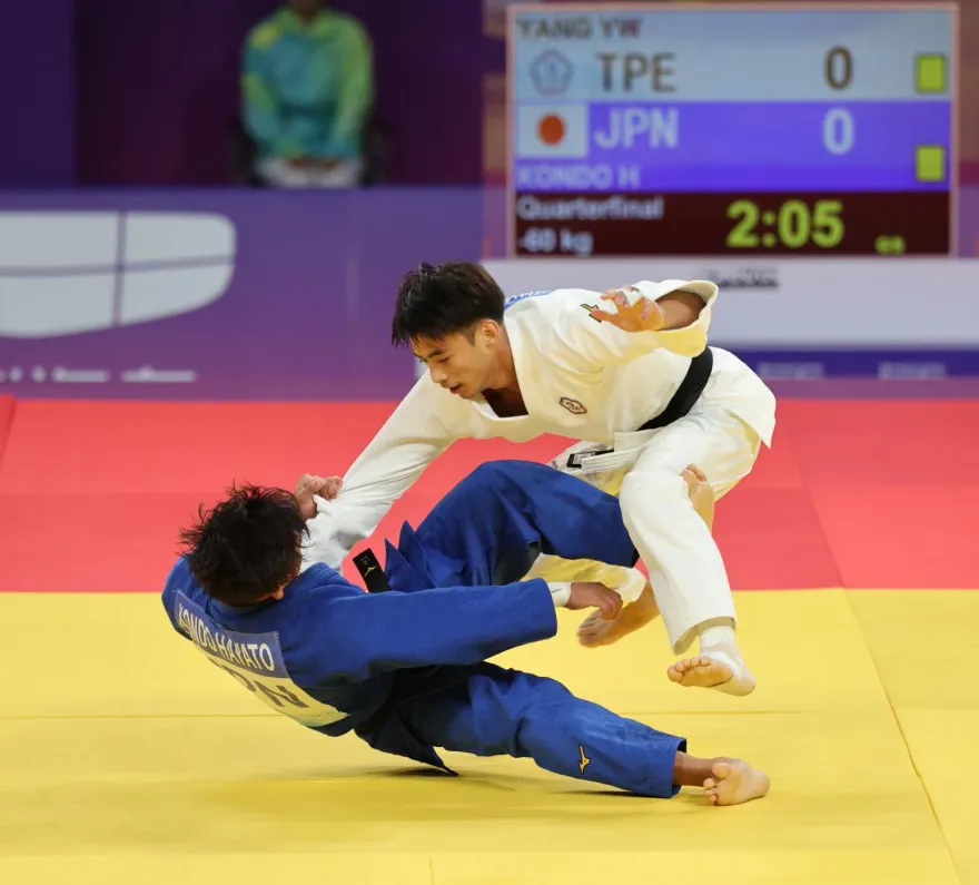 杭州亞運/復仇成功！雙方惡鬥近10分鐘　楊勇緯黃金得分制力退日本勁敵晉4強