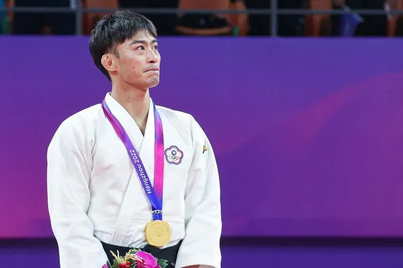 影/杭州亞運/亞運柔道隊史首金入袋　楊勇緯激動落淚「終於做到了」