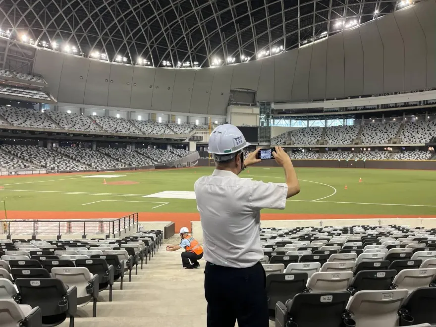 大巨蛋今將做測試　李四川曝內部照暖喊：請大家為施工團隊加油