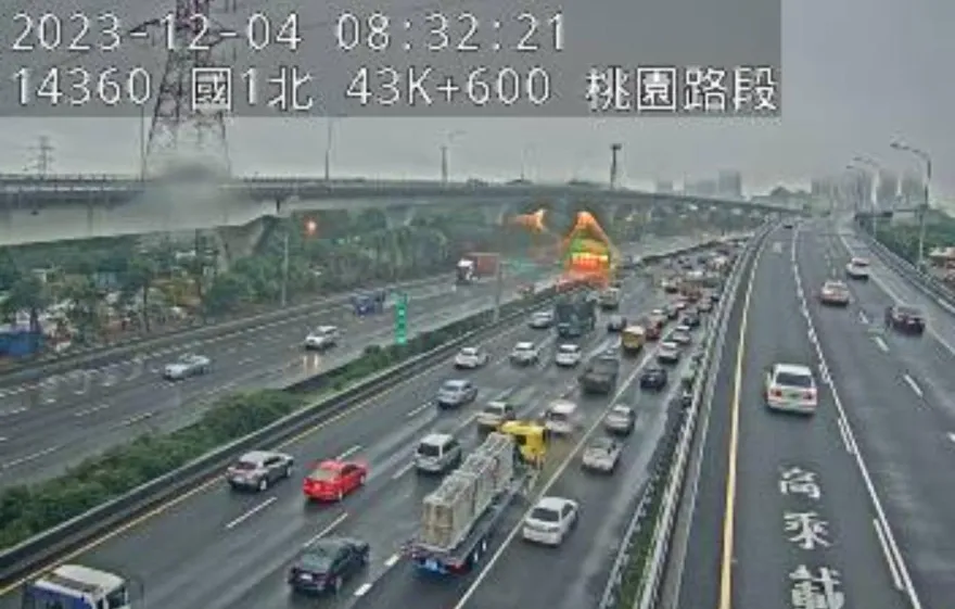 快訊/國道1號北上桃園段3車追撞　車速只剩20KM