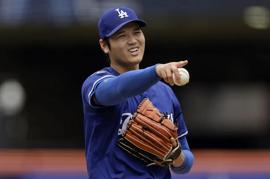 MLB/ 大谷翔平Live BP飆156公里　開心拉弓超搞笑