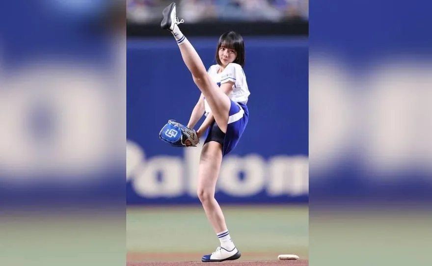 麻將女神高抬腿！日職豪邁開球引熱議　「想再聽一次歡呼」