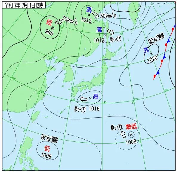 日氣象廳：熱帶性低氣壓生成　一路偏北移動對台灣無影響