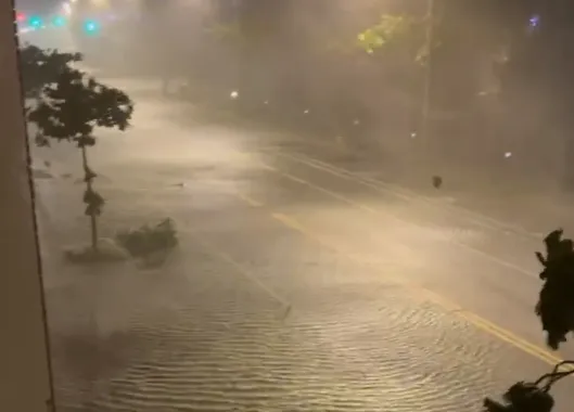 影/丹娜絲颱風狂襲！南台灣狂風暴雨　安平淹水超10公分