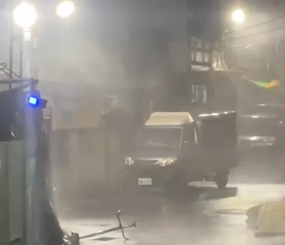 影/丹娜絲襲嘉義！市區現罕見強風　 貨車停路邊被吹到撞車