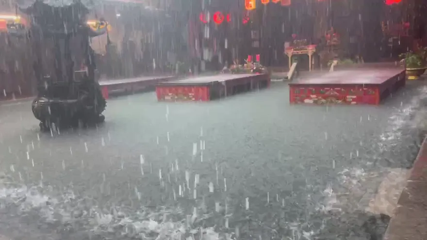 影/對流胞旺盛大雨狂灌！中彰投26地淹水警戒　25鄉鎮市列一級