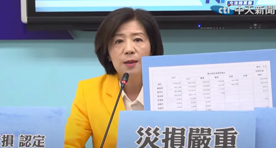 為災損補助槓上！林楚茵諷鱷魚眼淚　王育敏：農民傷口上撒鹽