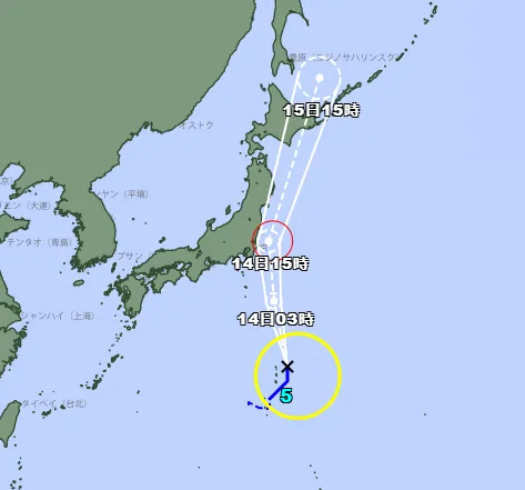 赴日注意！百合颱風直撲本州　關東地區恐現9級強風