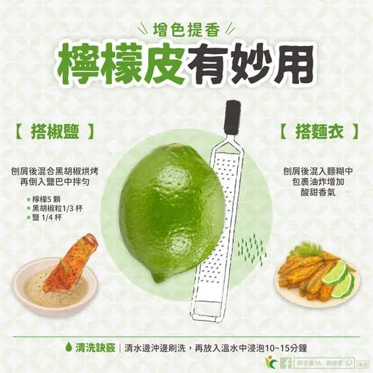 檸檬皮別浪費　入菜兩妙招風味再升級