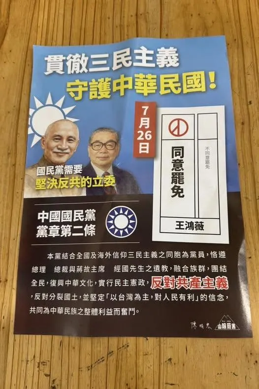 揪罷團用「兩蔣頭像」文宣騙票　柳采葳嗆：沒下限的骯髒戰役