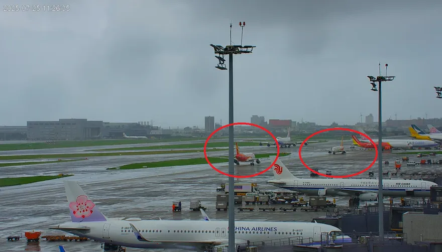 落地後疑走錯道！桃園機場見飛機頭對頭　香港航空回應