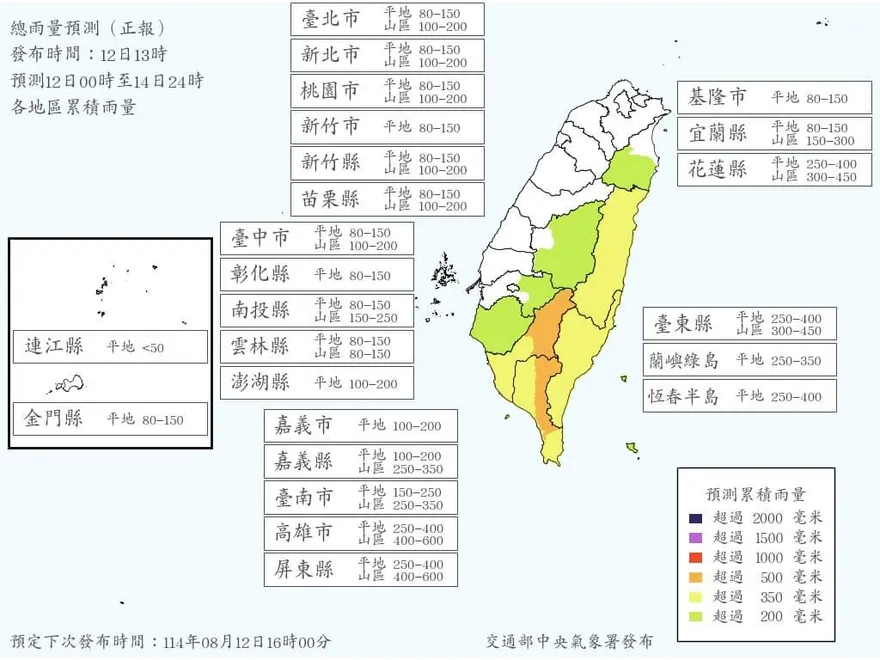 高屏山區雨炸3天！暴雨+強風夾擊　累積雨量破600毫米