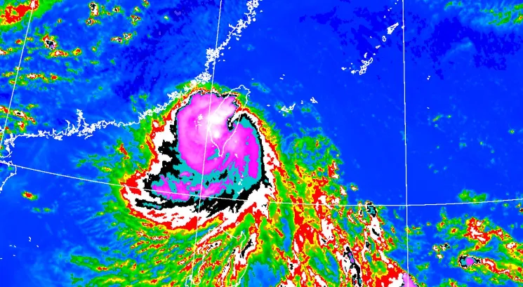 楊柳颱風最新風雨預測　7縣市明午前「達停班課標準」
