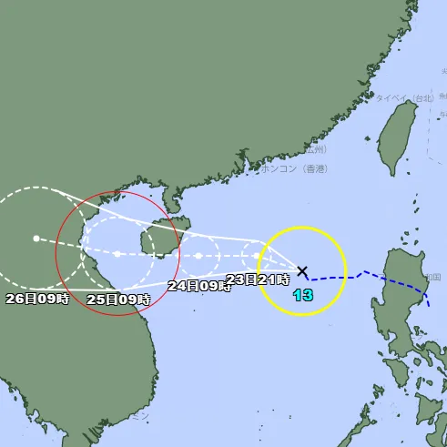 劍魚颱風生成！預測路徑朝海南島　對台無直接影響