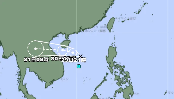 日氣象廳估「藍湖颱風」明早生成　最新預測路徑出爐